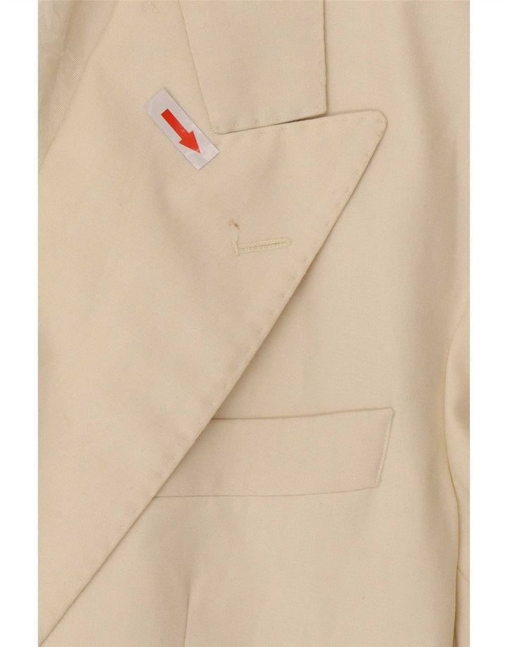 St Michael Chaqueta tipo blazer larga con doble botonadura para hombre UK 42 Large White
