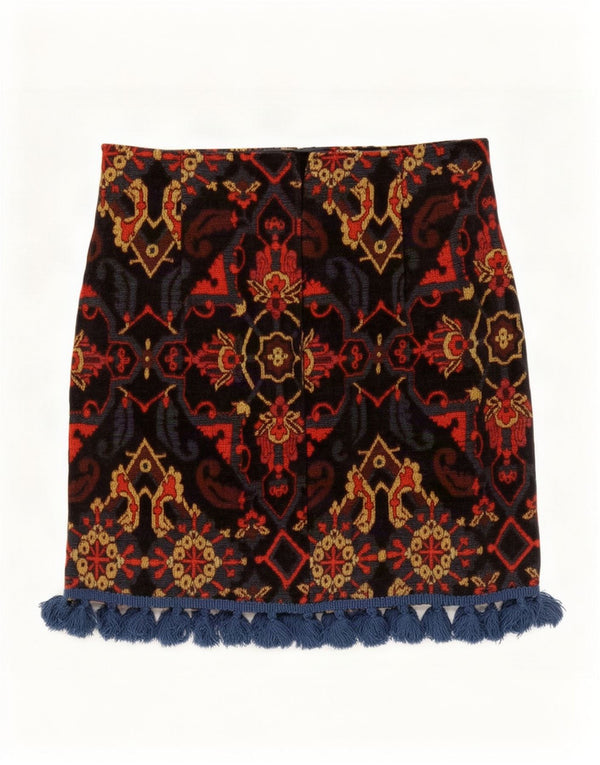 Minifalda Zara Mujer Small W26 Acrílico Paisley Multicolor