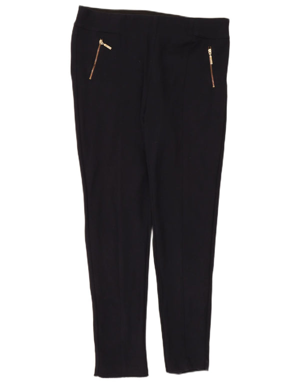 Marks & Spencer Pantalones informales ajustados para mujer UK 40 Large W34 L28 Negro