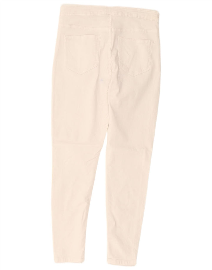 Marks & Spencer Vaqueros ajustados regulares para mujer UK 14 Medium W30 L27 Blanco