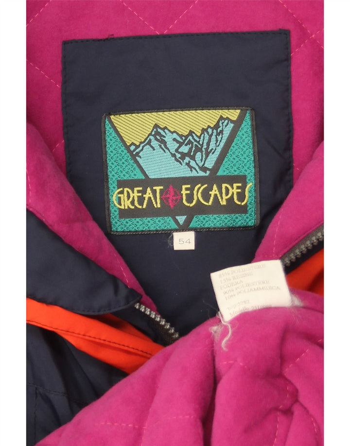 Great Escapes Chaqueta de esquí con capucha para hombre IT 54 2XL Azul marino Poliéster