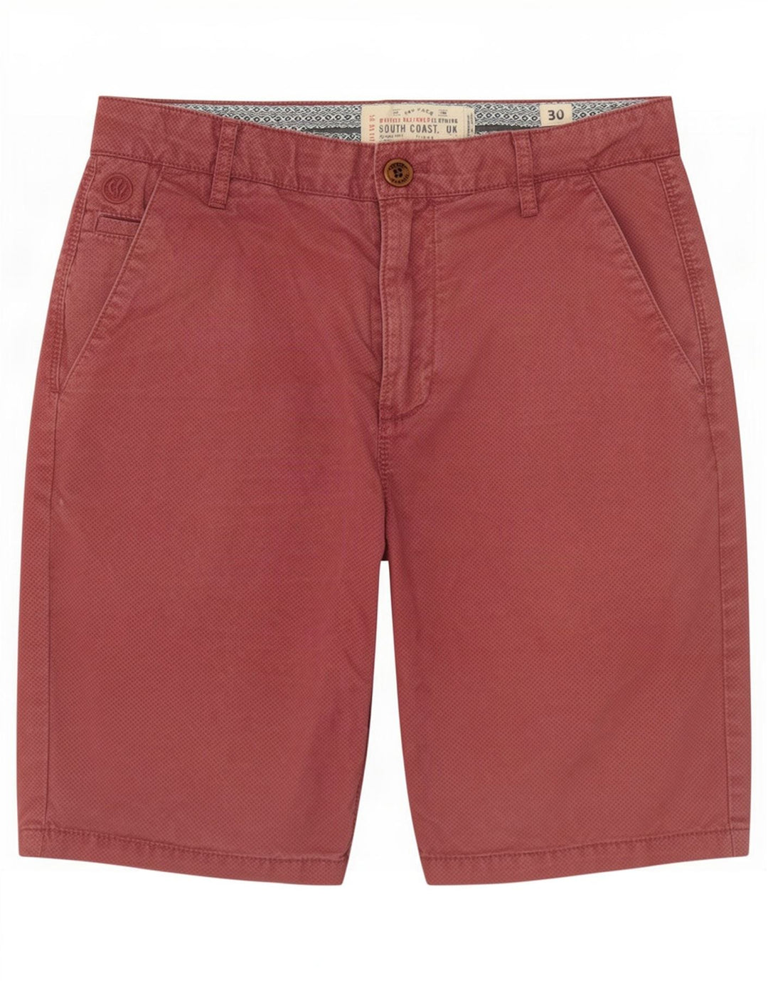 Pantalones cortos chinos para hombre Fat Face W30 Algodón con lunares en rosa medio