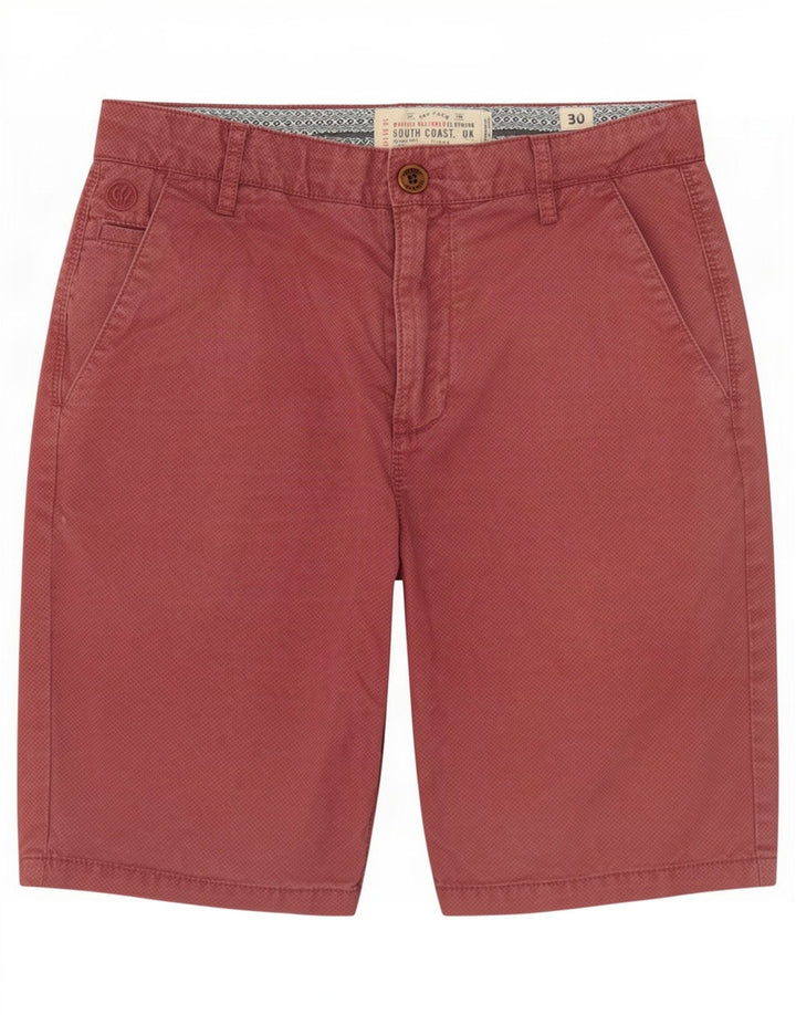 Pantalones cortos chinos para hombre Fat Face W30 Algodón con lunares en rosa medio