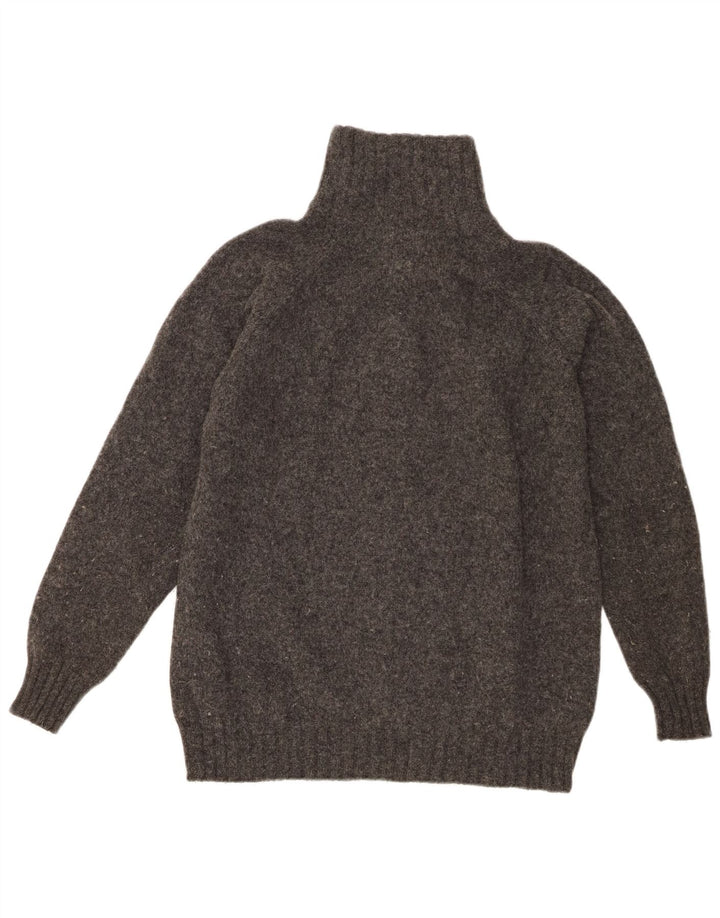 Zara Hombre Cárdigan Sueter Grande Lana Gris