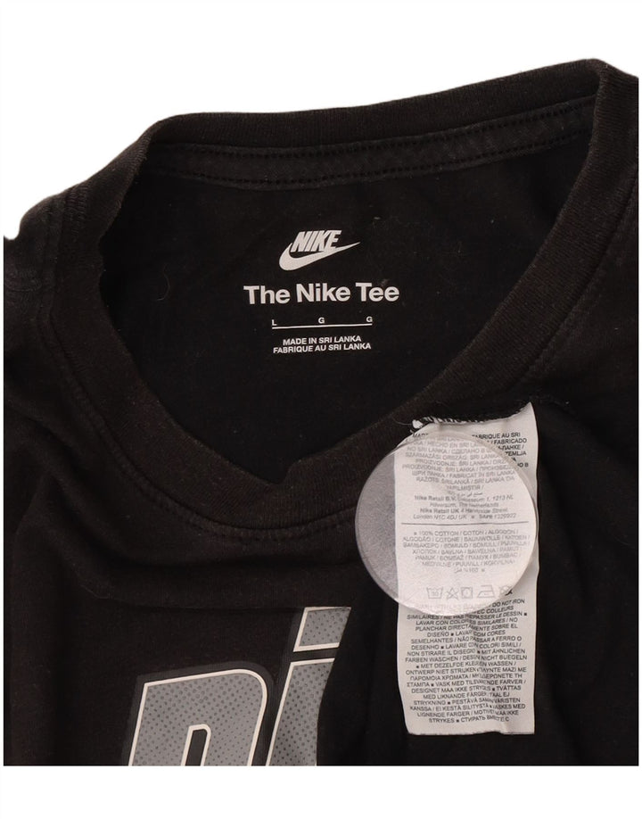 Nike - Camiseta gráfica para hombre, talla grande, algodón negro