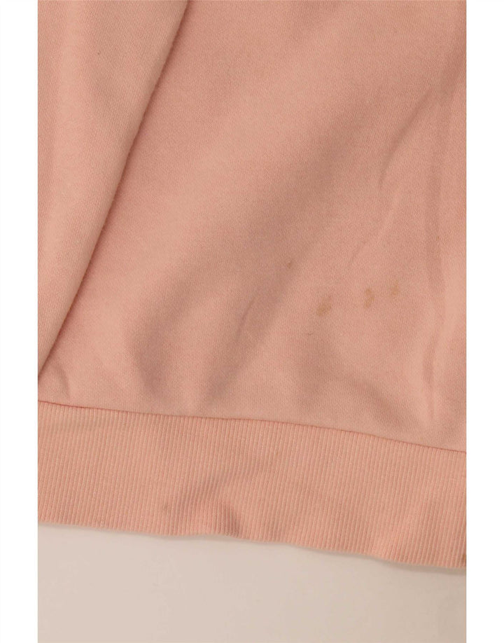 Ellesse Mujer Gráfico Sudadera De Gran Tamaño Jersey UK 10 Small Naranja