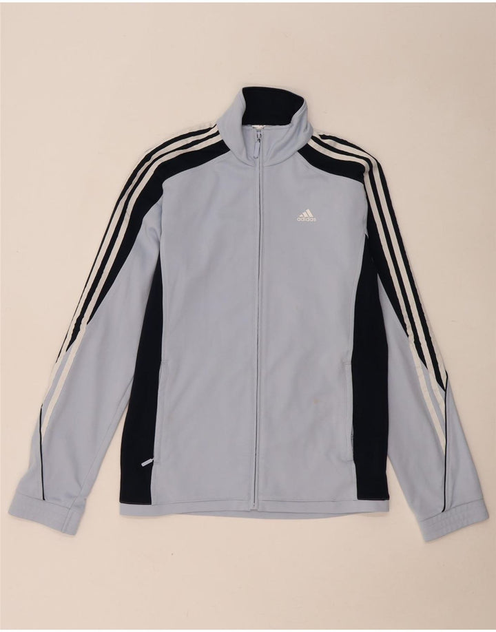 Adidas - Chaqueta de chándal para mujer (talla 40), color azul medio, poliéster