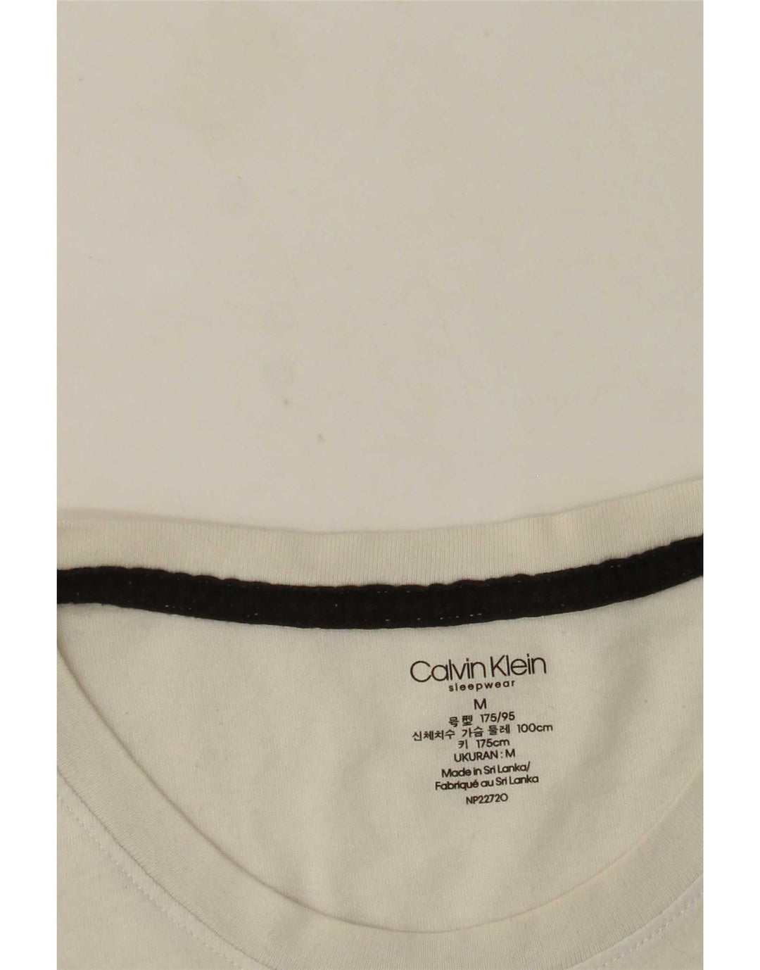 Calvin Klein Camiseta Gráfica para Hombre Top Mediano Blanco Colorblock
