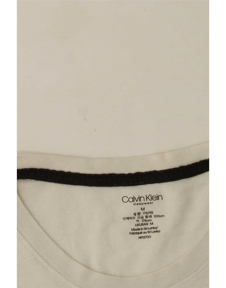 Calvin Klein Camiseta Gráfica para Hombre Top Mediano Blanco Colorblock
