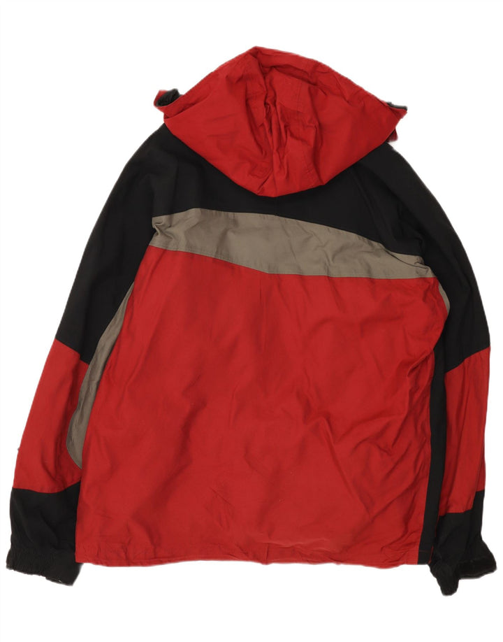 Columbia Chaqueta cortavientos Omni-Tech para hombre Reino Unido 40 Grande Rojo Colorblock