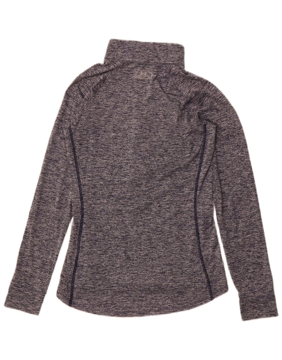 UNDER ARMOUR Mujer Heat Gear Jersey Chándal Top Reino Unido 10 Pequeño Azul Marino