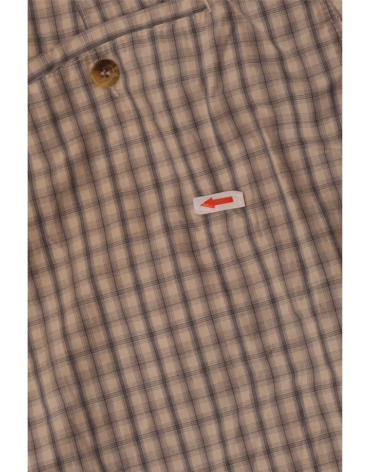 Marks & Spencer Pantalones cortos chinos para hombre W34 Algodón a cuadros beige grande
