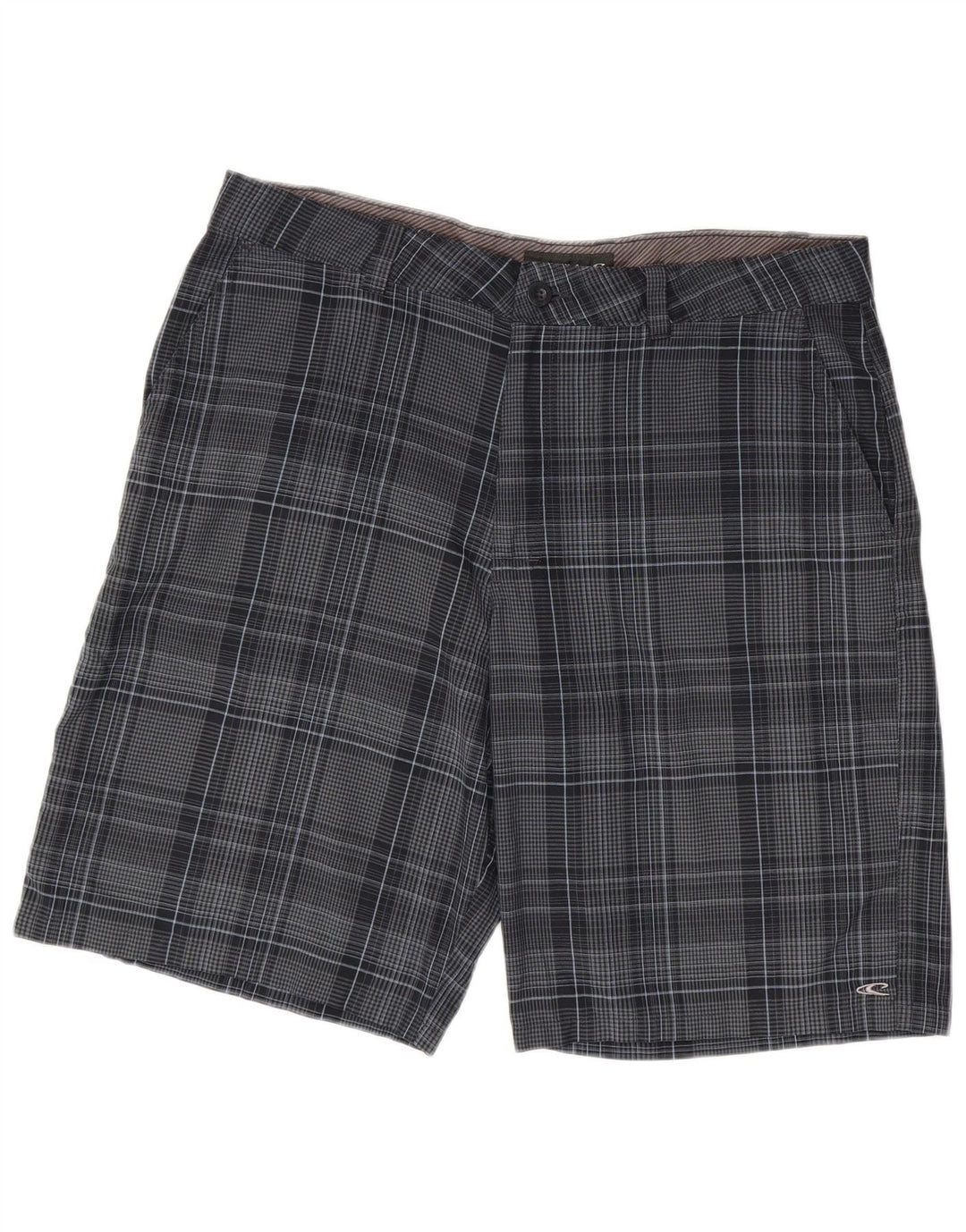 O'Neill Pantalones cortos chinos para hombre W38 XL Poliéster a cuadros azul marino