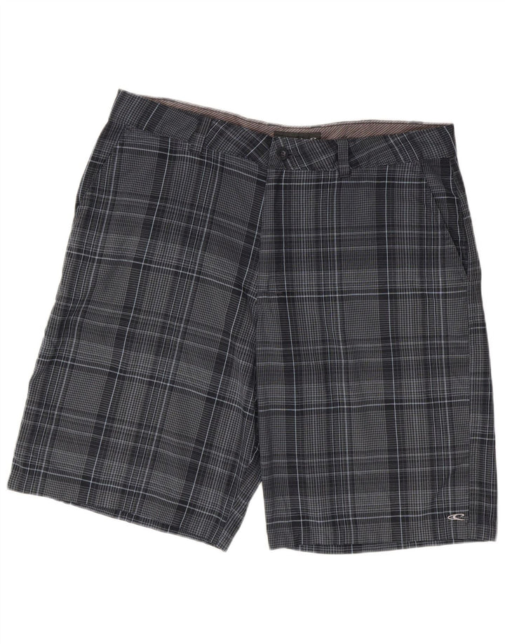 O'Neill Pantalones cortos chinos para hombre W38 XL Poliéster a cuadros azul marino