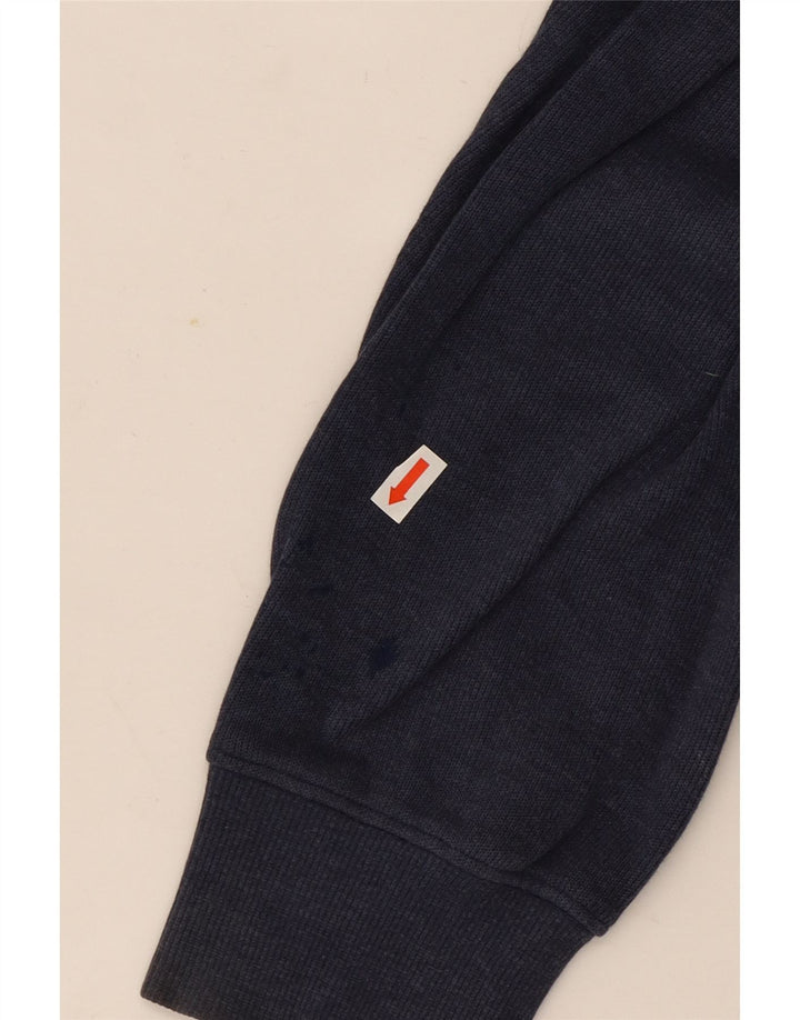 Gant Jersey De Cuello Con Cremallera Para Hombre Jersey De Algodón Azul Marino Mediano