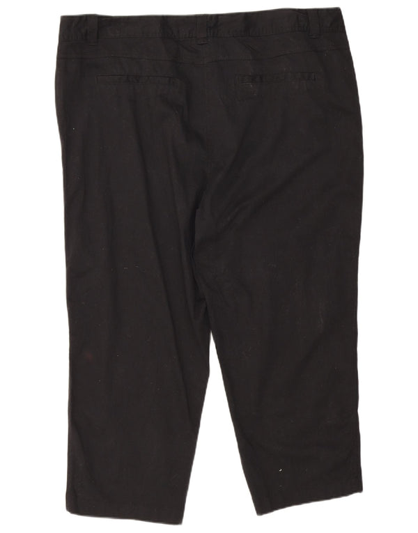 M&Co Pantalones Capri para Mujer UK 20 XL W40 L22 Algodón Negro