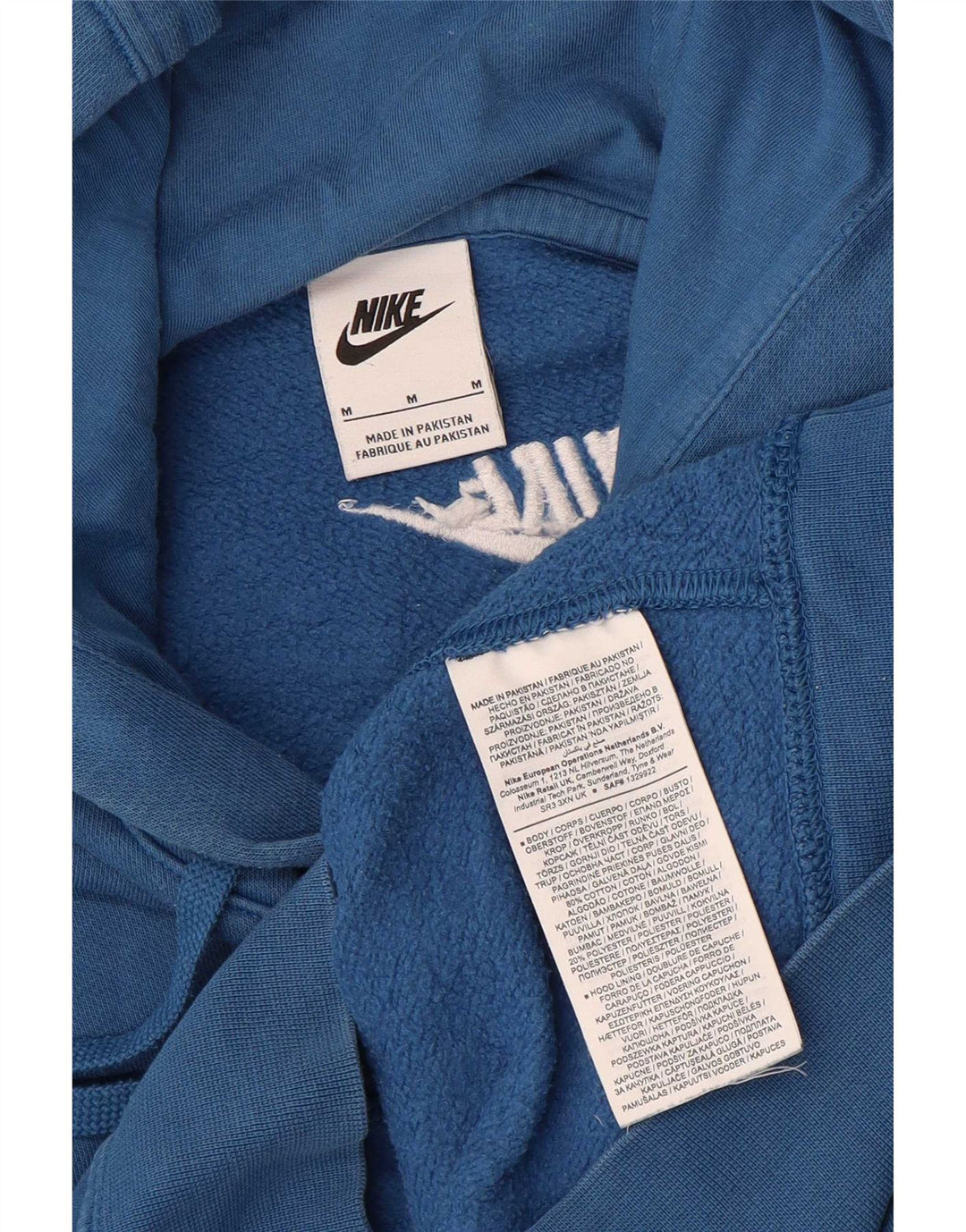Nike Hombre Sudadera Con Capucha Gráfica Jersey De Algodón Azul Medio