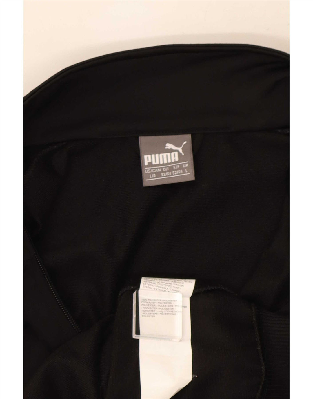 Puma Mens Graphic Chándal Top Chaqueta Grande Poliéster Negro