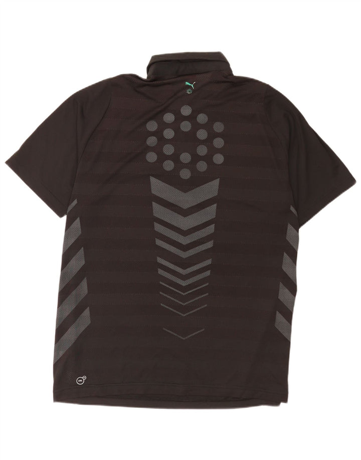Puma Polo gráfico para hombre, poliéster con bloques de color negro grande