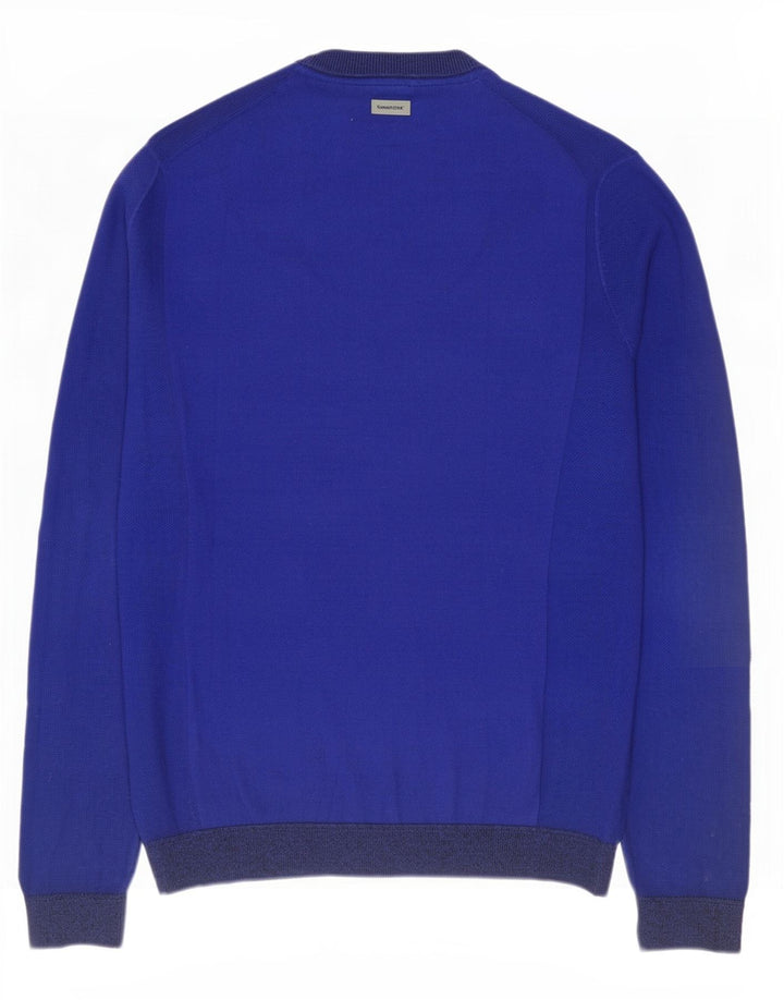 Ted Baker - Jersey de cuello redondo para hombre, talla 3, algodón azul marino mediano