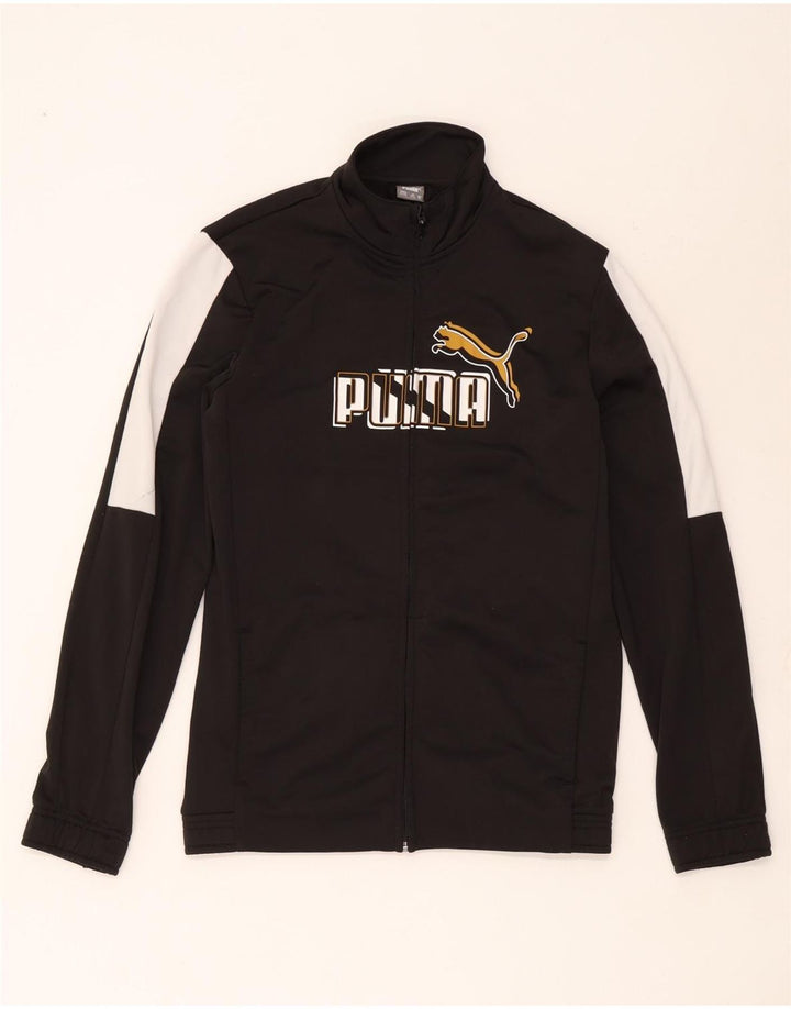 Puma - Chaqueta de chándal con gráfico para niños, 15-16 años, color negro