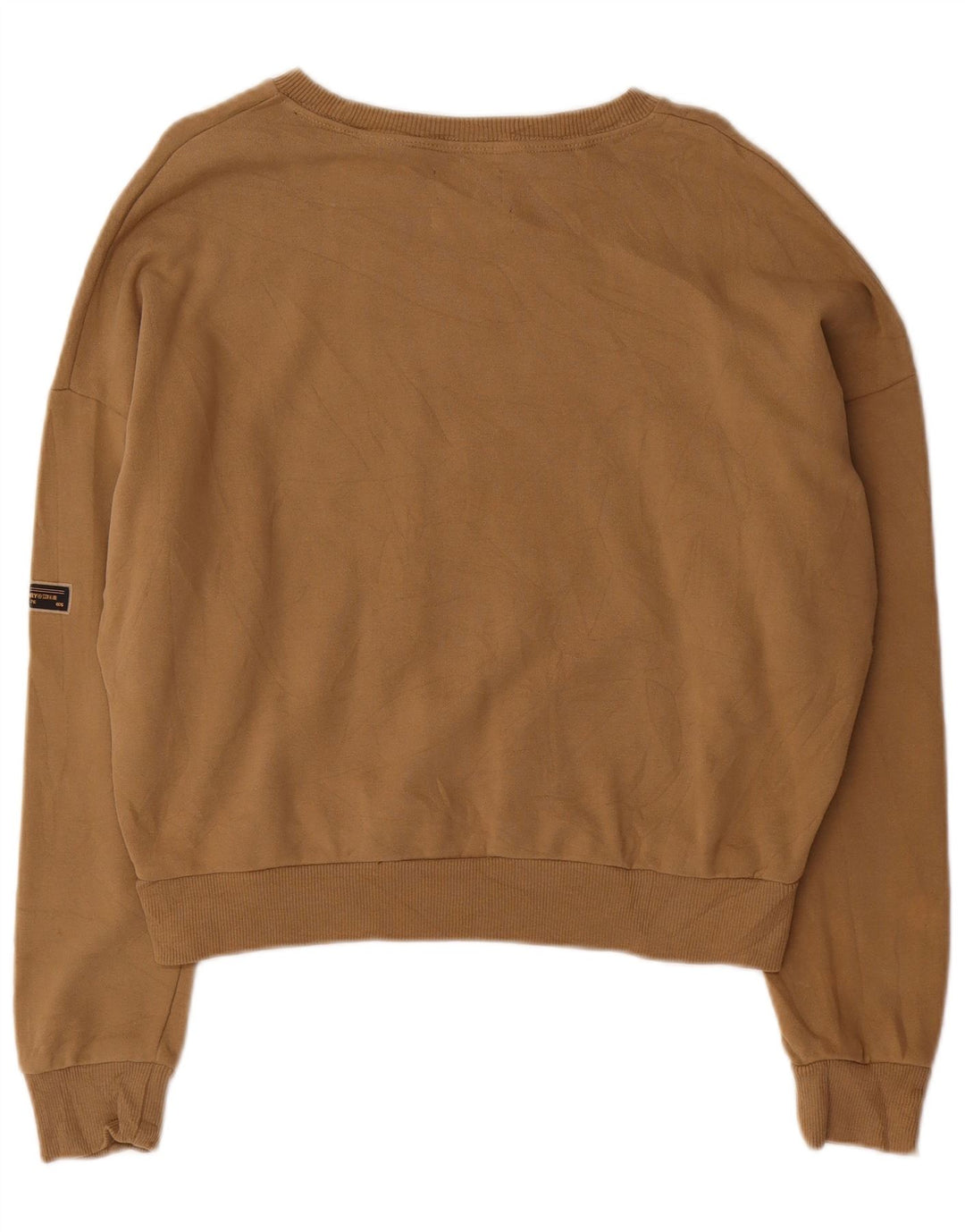 SUPERDRY Sudadera extragrande con gráfico para mujer, talla 44, color marrón medio