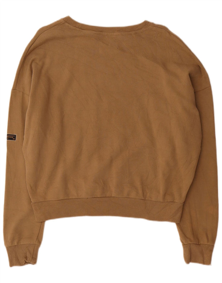 SUPERDRY Sudadera extragrande con gráfico para mujer, talla 44, color marrón medio