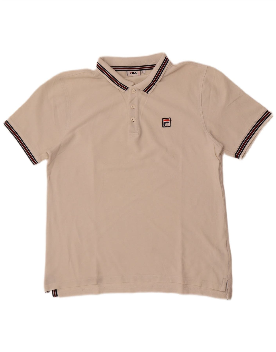 Fila Polo Hombre Algodón Blanco Grande