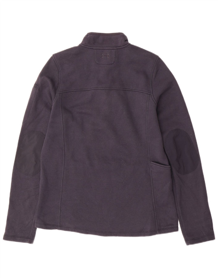 UNDER ARMOUR Hombre Cold Gear Zip Neck Sudadera Jumper Medium Azul Marino