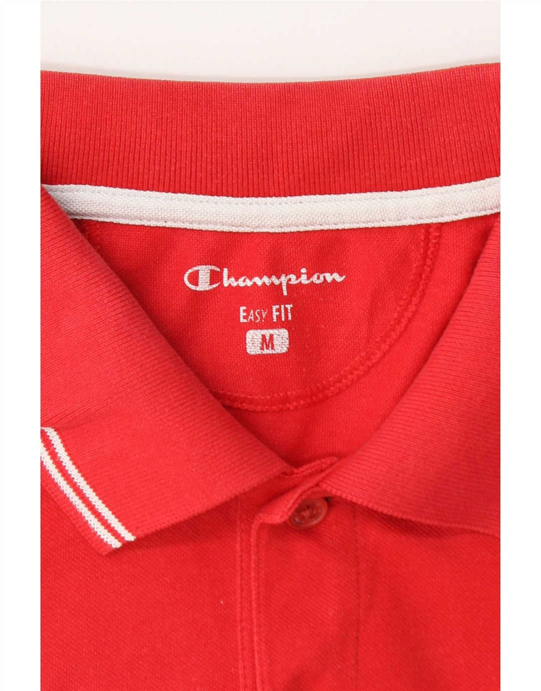 Champion Polo De Ajuste Fácil Para Hombre Rojo Mediano
