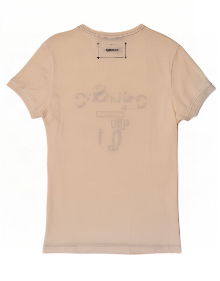 Gas - Camiseta gráfica para hombre, talla pequeña, color blanco