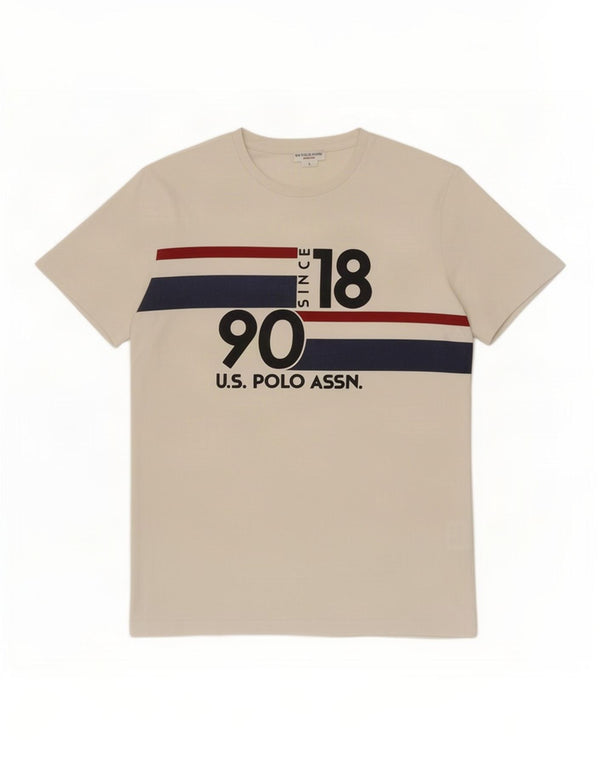 Asociación de Polo de EE. UU. Camiseta gráfica para hombre Top grande de algodón blanco