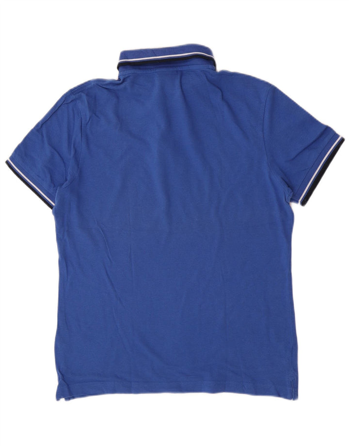 Polo Diadora Hombre Algodón Azul Medio