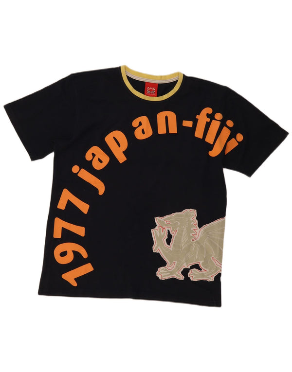 Kejo Hombre Camiseta Gráfica Top XL Azul Marino Algodón