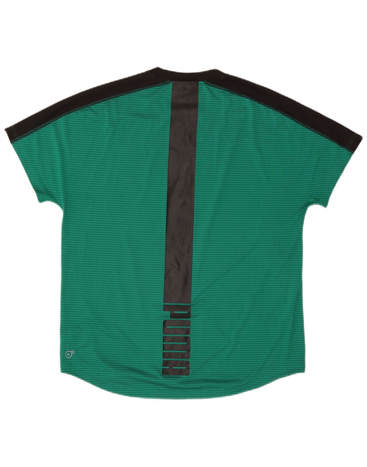 Puma Camiseta gráfica para hombre Top XL Poliéster color block verde