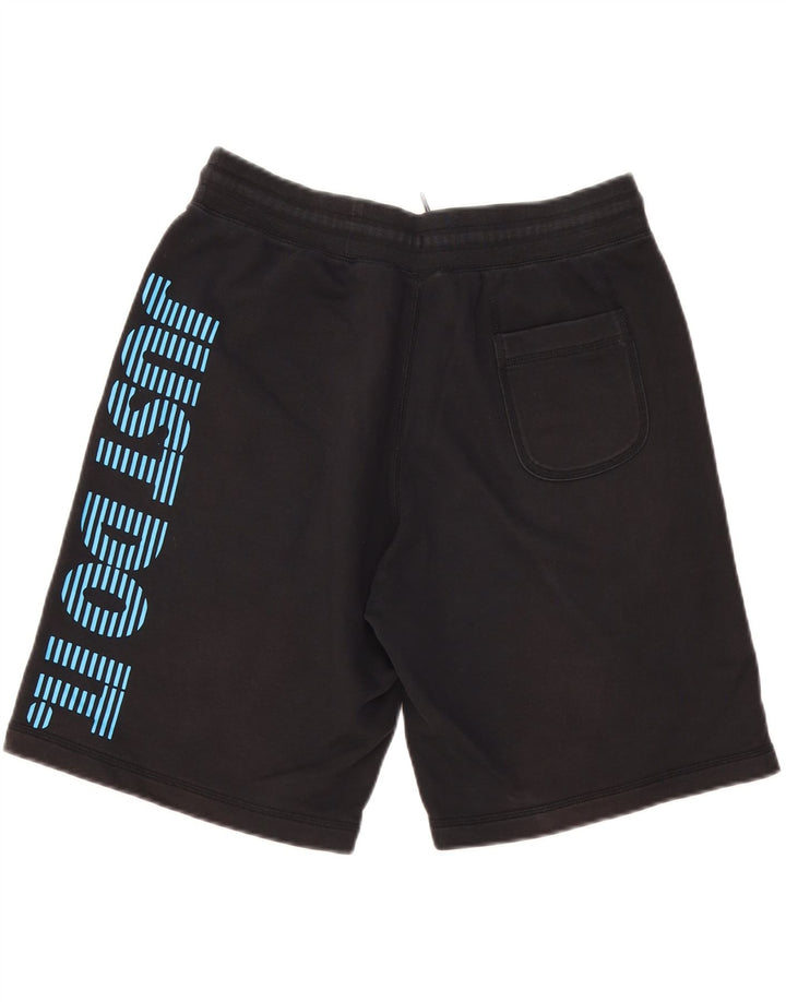 NIKE Pantalones cortos deportivos con gráficos para hombre, tamaño grande, algodón negro