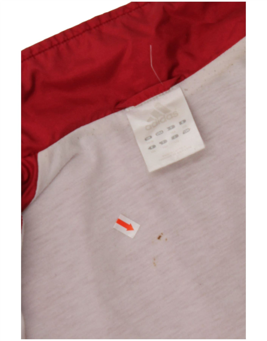 ADIDAS Boys Tracksuit Top Jacket 15-16 Years Red Colourblock Polyamide