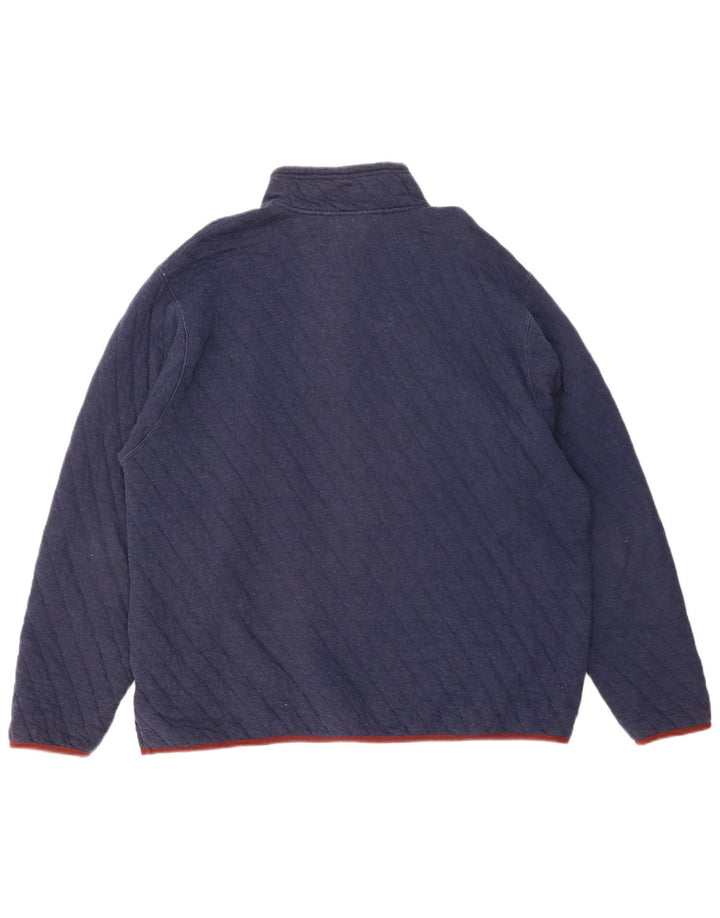 ORVIS Sudadera con cuello y botones para hombre Jumper XL Azul marino Algodón