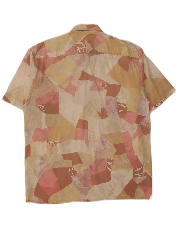 Masculin Camisa de manga corta con estampado abstracto para hombre, talla grande, multicolor