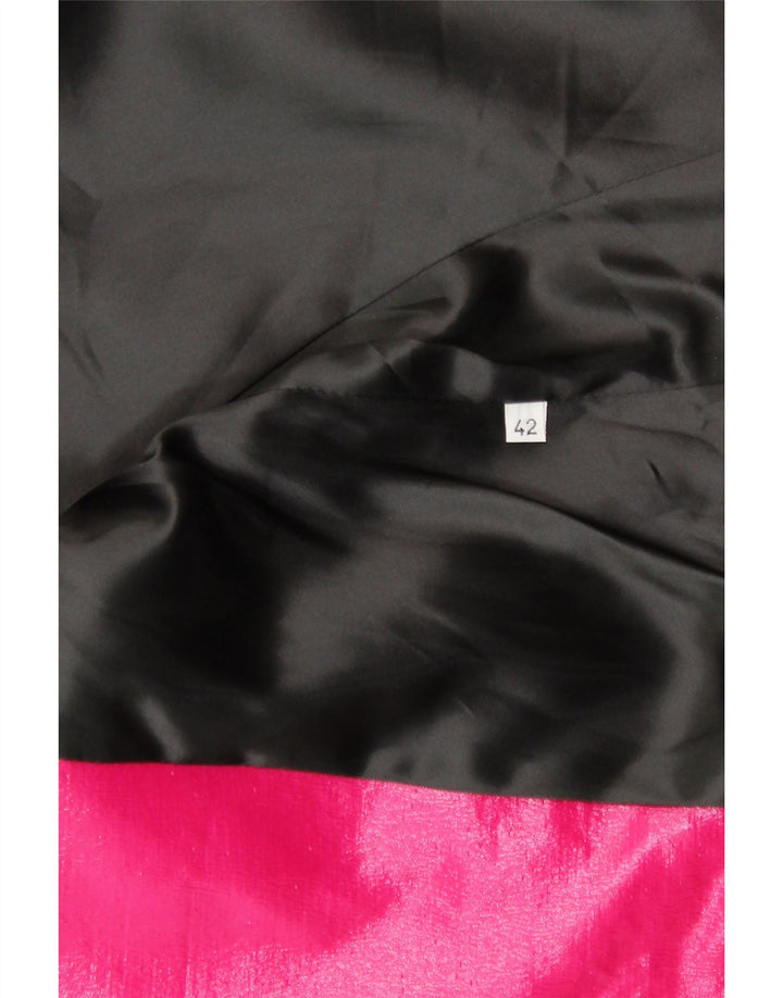 Vintage mujer 1 botón Blazer chaqueta IT 42 rosa medio