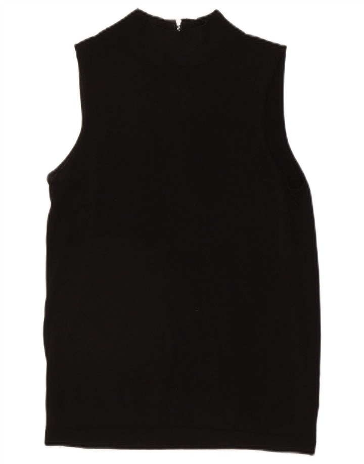 Reiss Top sin mangas para mujer UK 44 Large Viscosa negra