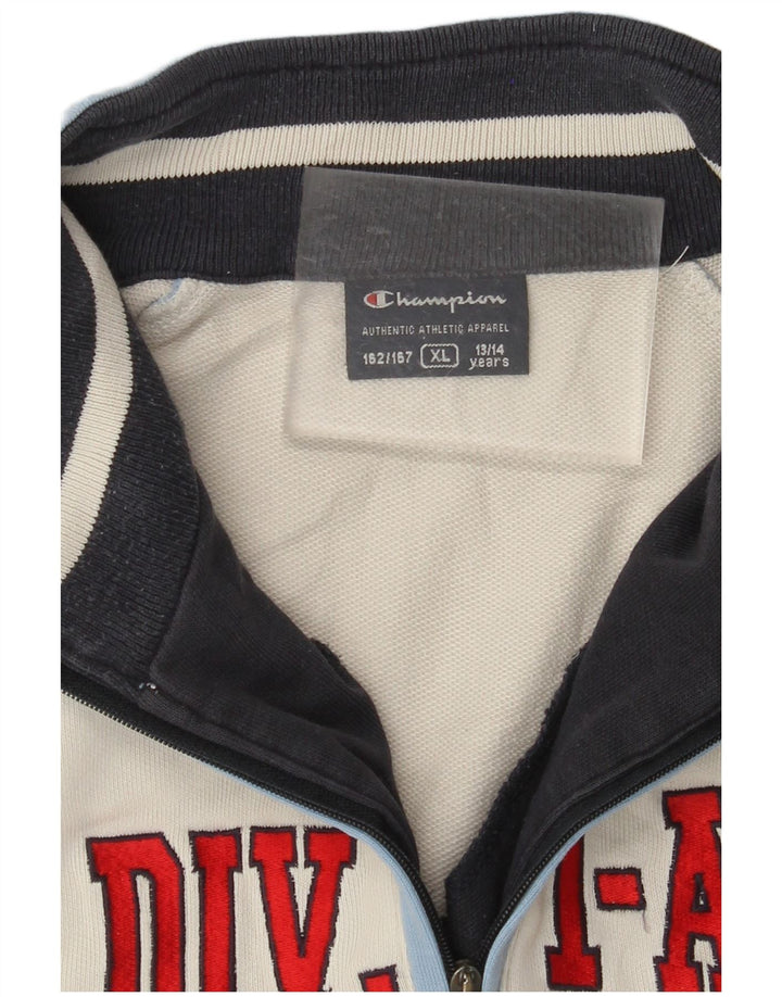 CHAMPION Sudadera gráfica para niños Jersey 13-14 años XL Bloque de color blanco