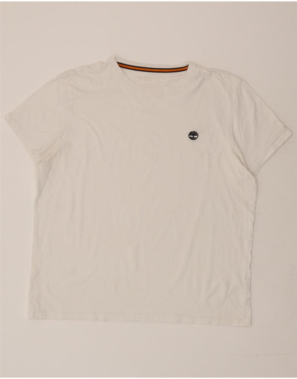 Timberland Camiseta Slim Fit para Hombre Top 2XL Blanco