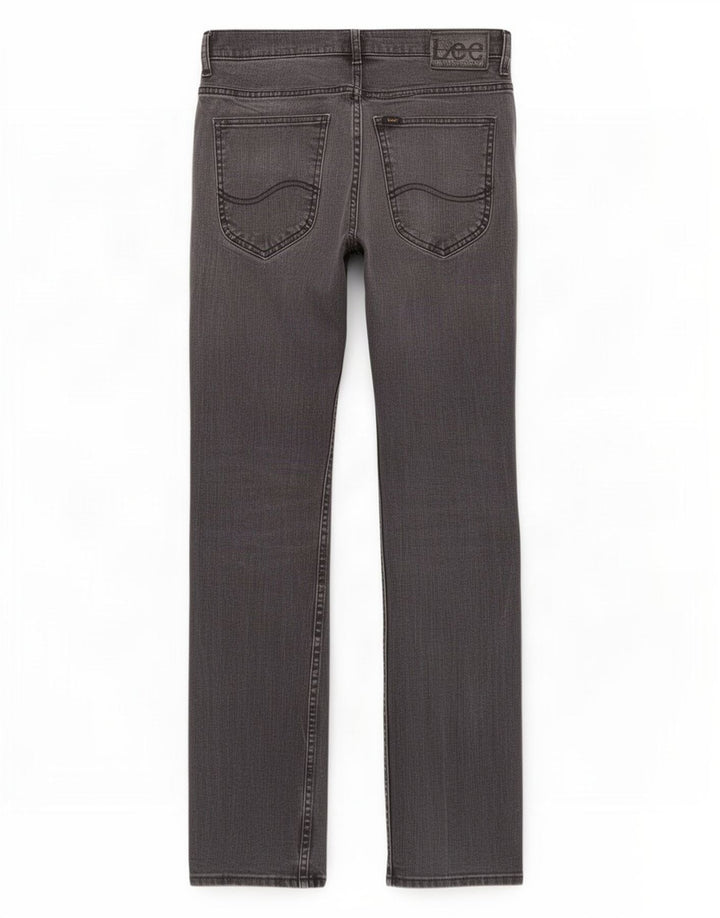 Lee Vaqueros Rectos Para Hombre W29 L32 Algodón Gris