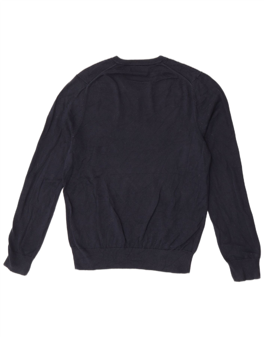 Marks & Spencer Suéter con Cuello en V para Hombre Algodón Azul Marino Mediano