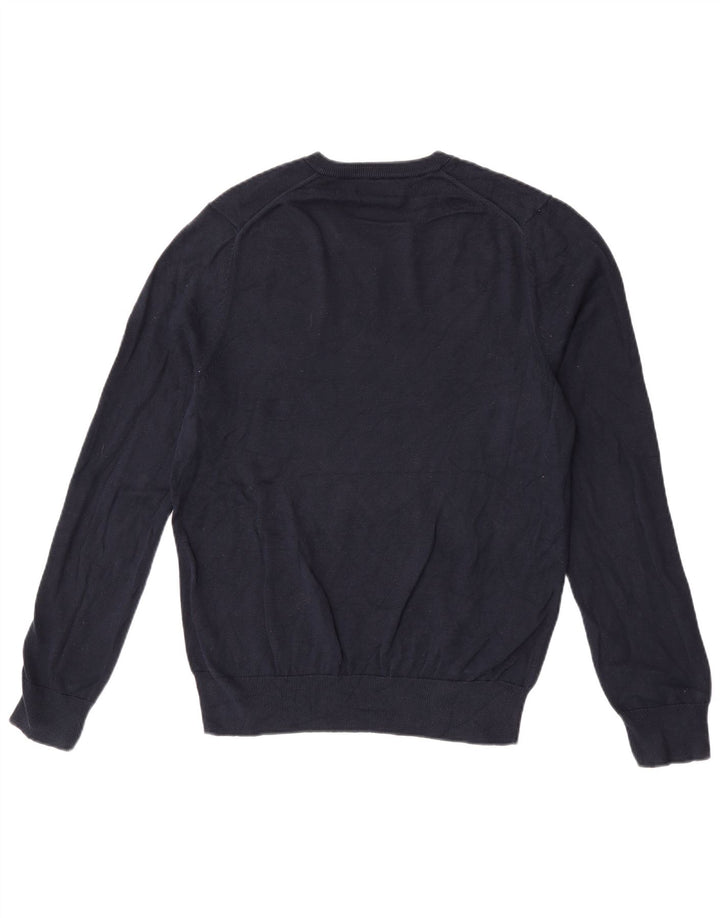 Marks & Spencer Suéter con Cuello en V para Hombre Algodón Azul Marino Mediano