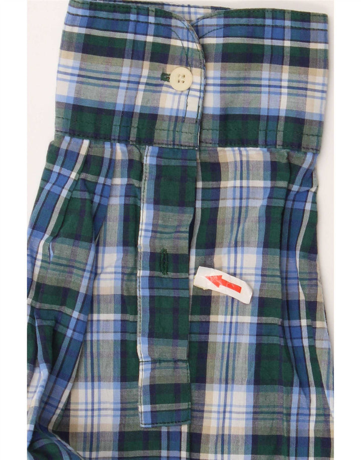 Chaps Camisa de fácil cuidado para hombre, 2XL, algodón a cuadros azules