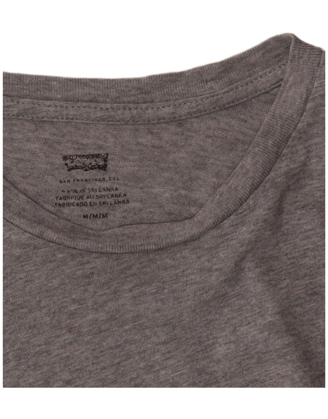 Levi's Hombre Camiseta Gráfica Top Gris Medio