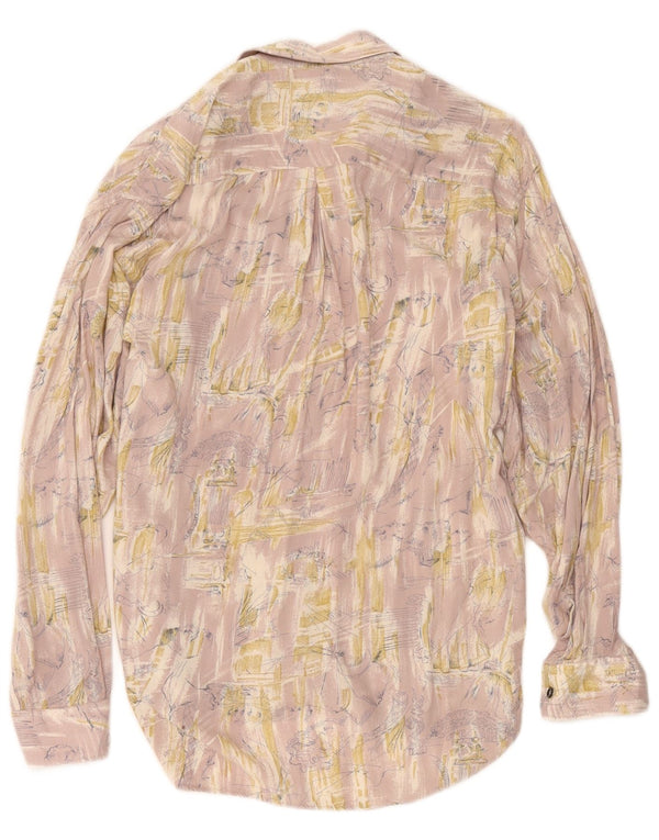 Vintage hombres patrón abstracto camisa pequeña rosa