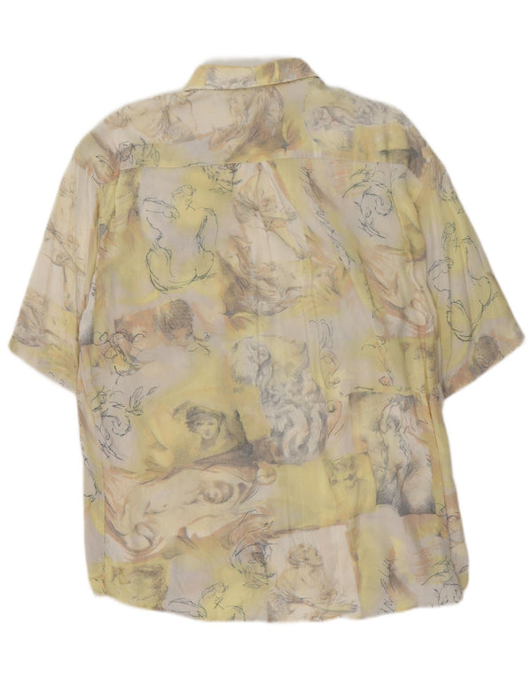 MAC FASHION Mens Short Sleeve Shirt Medium Multicoloured Patchwork Viscose